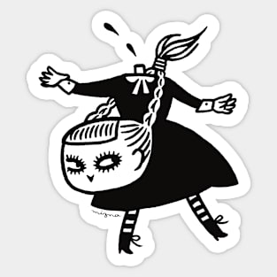 Sling Head Girl Sticker